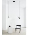 ORION * COLGANTE LED NEGRO/CUERO  4L*8W 3000K